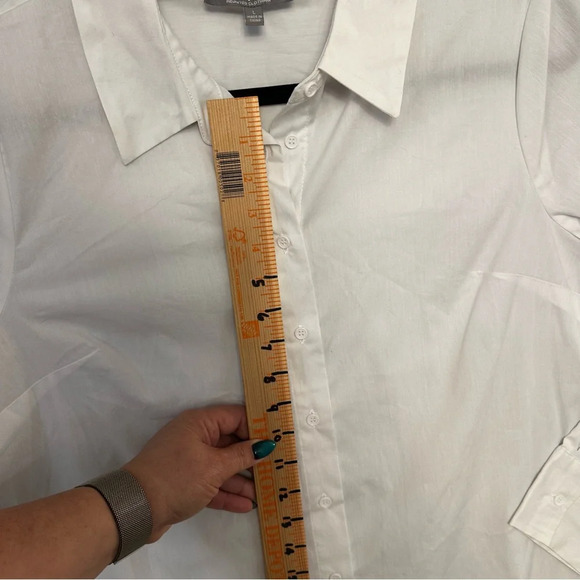 Marled Reunited Clothing women's button up collared shirt basic shirt size L - Picture 7 of 11